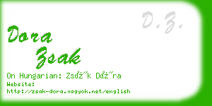 dora zsak business card